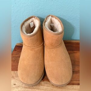 Tan Suede Ankle Booties